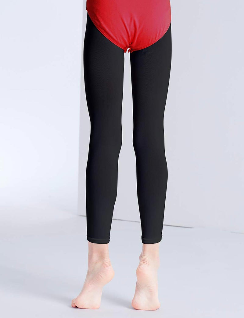 Daydance Girl's Black Footless Tights for Dance, Ballet 90 Denier 2 Pairs - Image 3